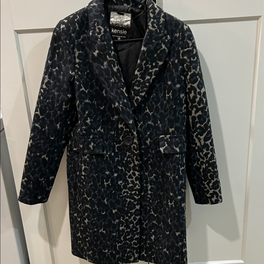 Kensie Dark Leopard Print Women's Blazer